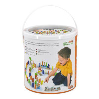 Динамічний конструктор Viga Toys Деревяне доміно 116 ел. (51620)