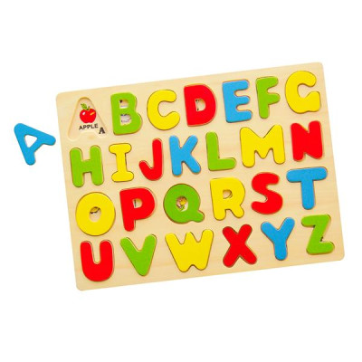Деревяний пазл Viga Toys Англійський алфавіт великі літери (58543)