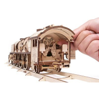 Дерев'яний механічний 3D конструктор Ugears Локомотив з тендером V-Експрес (70058) Дерев'яний механічний 3D конструктор Ugears Локомотив з тендером V-Експрес (70058)