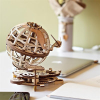 Дерев'яний механічний 3D конструктор Ugears Глобус (70128)