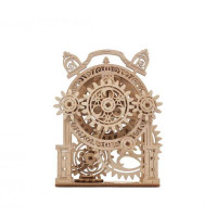 Дерев'яний механічний 3D конструктор Ugears Вінтажний будильничок (70163)