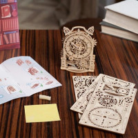 Дерев'яний механічний 3D конструктор Ugears Вінтажний будильничок (70163)