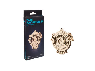 Дерев'яний механічний 3D конструктор Ugears Навігатор дат 2.0 (70218)