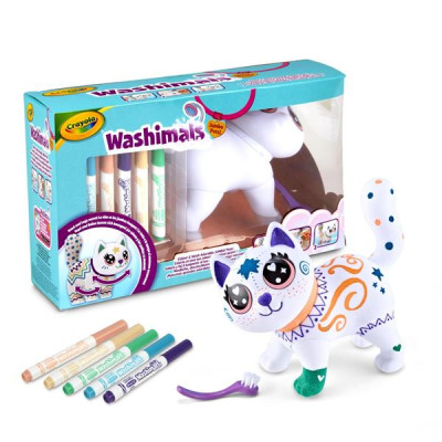 Набір для творчості Crayola Washimals Котик-велетень з фломастерами 5 шт. (74-7518) Набір для творчості Crayola Washimals Котик-велетень з фломастерами 5 шт. (74-7518)