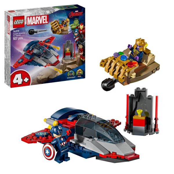 Конструктор LEGO Super Heroes Капітан Америка проти Таноса 107 деталей (76319)