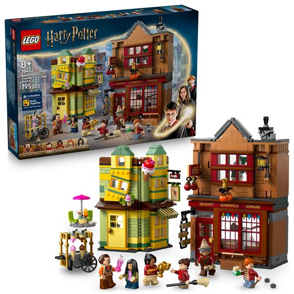 Конструктор LEGO Harry Potter Якісні товари для квідичу і кафе з морозивом 795 деталей (76452)