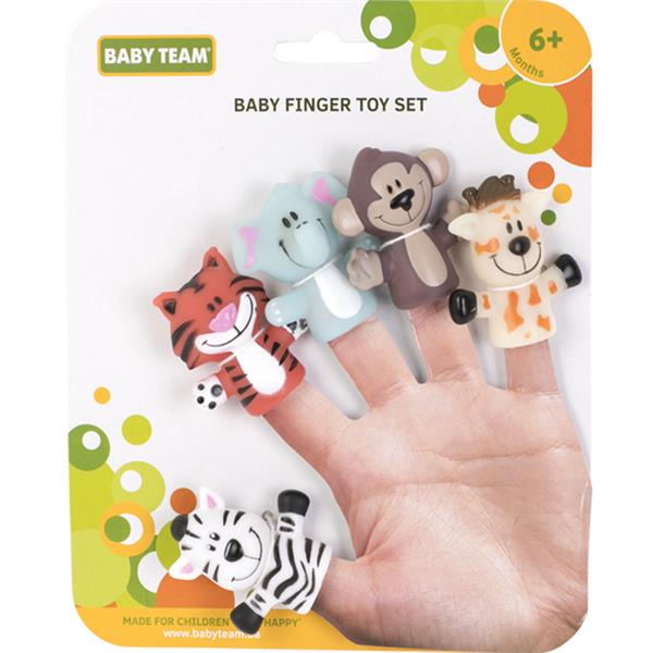 Ігровий набір Baby Team Пальчиковий театр Веселі дітлахи Сафарі із мавпочкою (8700)