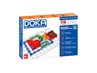 Електронний конструктор Doka Перший транзистор 118 схем (D70701)