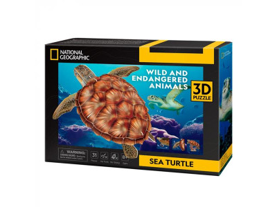 3D пазл CubicFun Зникаючі тварини Морська черепаха (DS1080h)