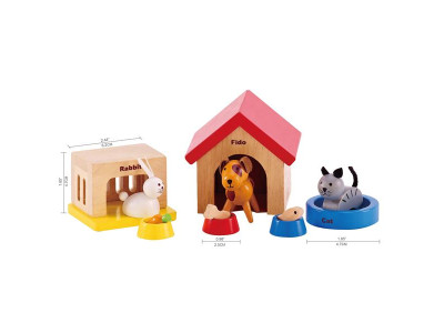 Дерев'яний ігровий набір Hape Домашні улюбленці (E3455)