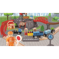 Іграшкова залізниця Hape Будівельний комплекс 50 ел. (E3764)