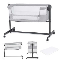 Приставне ліжечко-колиска Kinderkraft Nestee Up 2 Light Grey (KLNEE002LGR0000) Приставне ліжечко-колиска Kinderkraft Nestee Up 2 Light Grey (KLNEE002LGR0000)