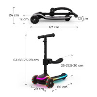 Самокат 2-в-1 Kinderkraft Raket Up Black (KRRAUP00BLK0000)