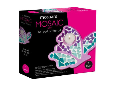 Набір для скляної мозаїки Mosaaro Підсвічник Метелик (MA1004)