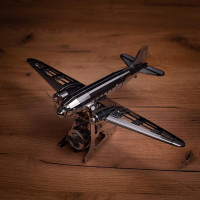 Колекційна модель-конструктор Metal Time Remarkable Douglas Літак DC-3 механічний (MT057)
