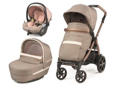 Універсальна коляска 3 в 1 Peg-Perego Book Mon Amour Lounge рожеве золото (PACK-BOOK31LG00011)