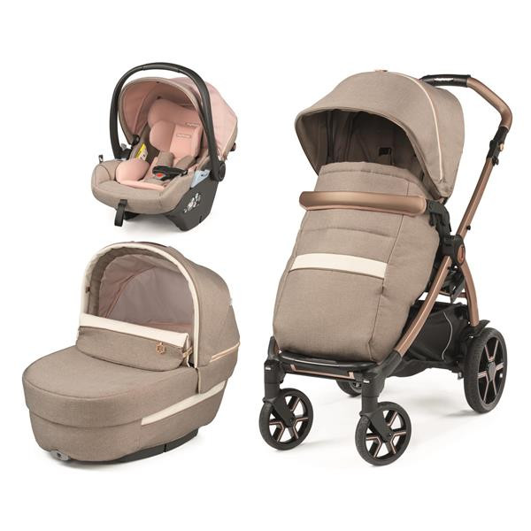 Універсальна коляска 3 в 1 Peg-Perego Book Mon Amour Lounge рожеве золото (PACK-BOOK31LG00011)