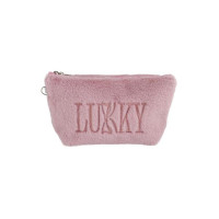 Косметичка Lukky плюшева з логотипом бузковий (T21390)