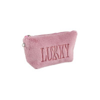 Косметичка Lukky плюшева з логотипом бузковий (T21390)