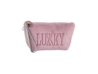 Косметичка Lukky плюшева з логотипом бузковий (T21390)