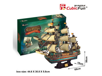 3D пазл CubicFun Іспанська Армада Сан Феліпе (T4017h)