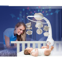 Музичний мобіль із проектором Infantino 3 в 1 сірий (004915I)