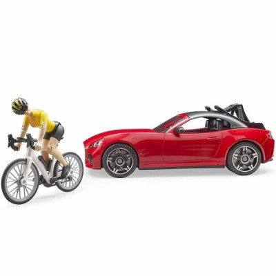 Автомодель Bruder Автомобіль Roadster Bruder з велосипедом та фігуркою 1:16 (03485)