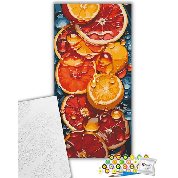 Картина за номерами ArtCraft Соковитий цитрус 40х80 см (13091-AC)