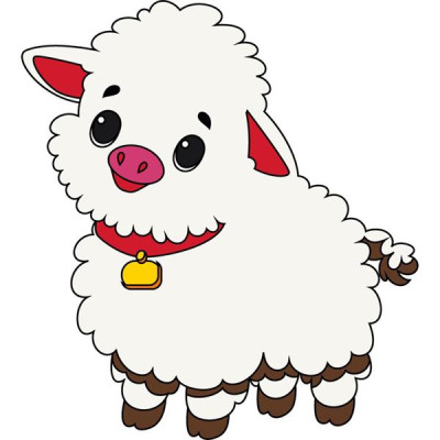 Дитяча розмальовка ArtCraft Ягня 25х30 см (15109-AC)