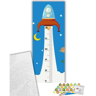 Ростомір-картина за номерами ArtCraft Космічна ракета 30х80 см (15129-AC)