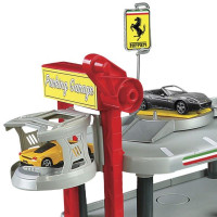 Автотрек Bburago Ferrari з гаражем 3 рівня 2 машинки 1:43 (18-31204)