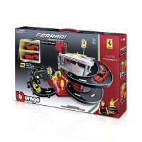 Автотрек Bburago Ferrari з гаражем 3 рівня 2 машинки 1:43 (18-31204)