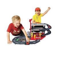 Автотрек Bburago Ferrari з гаражем 3 рівня 2 машинки 1:43 (18-31204)