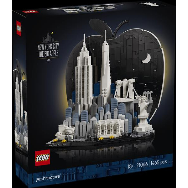 Конструктор LEGO® Architecture Нью-Йорк — «Велике яблуко» Модель, 1465 деталей (21066)