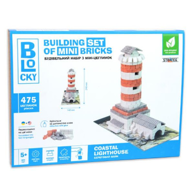 3D пазл Strateg Blocky з мініцеглинок Маяк (31009)