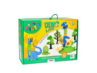 Набір для ліплення Strateg Dino Land укр. мовою (41035)