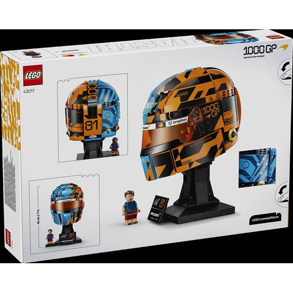 Конструктор LEGO® Editions Шлем Оскара Піастрі з команди McLaren 793 деталі (43017)