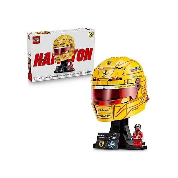 Конструктор LEGO® Editions Шолом Льюїса Гамільтона з команди Scuderia Ferrari HP, 884 деталей (43022)