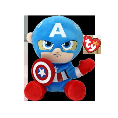 Дитяча іграшка м’яконабивна TY Marvel "Капітан Америка" 15 см, 44002 Дитяча іграшка м’яконабивна TY Marvel "Капітан Америка" 15 см, 44002