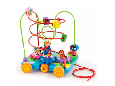 Дерев'яна каталка-лабіринт Viga Toys Шестерінки (50120) Дерев'яна каталка-лабіринт Viga Toys Шестерінки (50120)