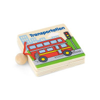 Дерев'яна книжка Viga Toys Перші англійські слова (50386)