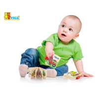 Дерев'яна книжка Viga Toys Перші англійські слова (50386)