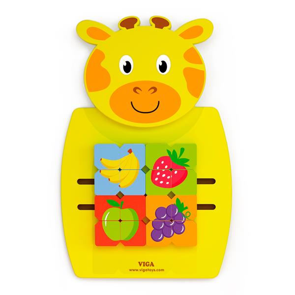 Бізіборд Viga Toys Жираф із фруктами (50680) Бізіборд Viga Toys Жираф із фруктами (50680)