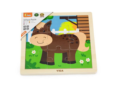 Дерев'яний пазл Viga Toys Коник, 9 ел. (51439)