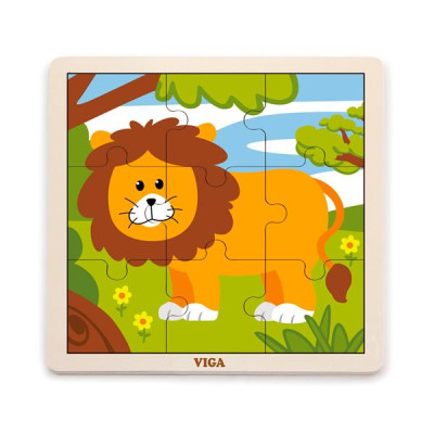 Деревяний пазл Viga Toys Лев 9 ел. (51442)