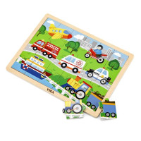 Дерев'яний пазл Viga Toys Транспорт 24 ел. (51462) Дерев'яний пазл Viga Toys Транспорт 24 ел. (51462)