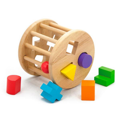 Деревяний сортер Viga Toys Циліндр із фігурами (54123)