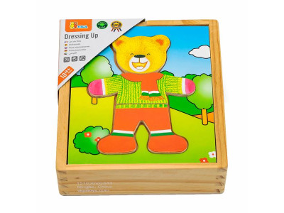 Дерев'яний ігровий набір Viga Toys Гардероб ведмедика (56401) Дерев'яний ігровий набір Viga Toys Гардероб ведмедика (56401)