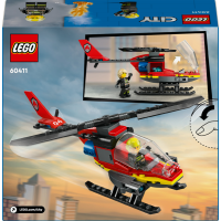 Конструктор LEGO City Пожежний рятувальний гелікоптер 85 деталей (60411) Конструктор LEGO City Пожежний рятувальний гелікоптер 85 деталей (60411)