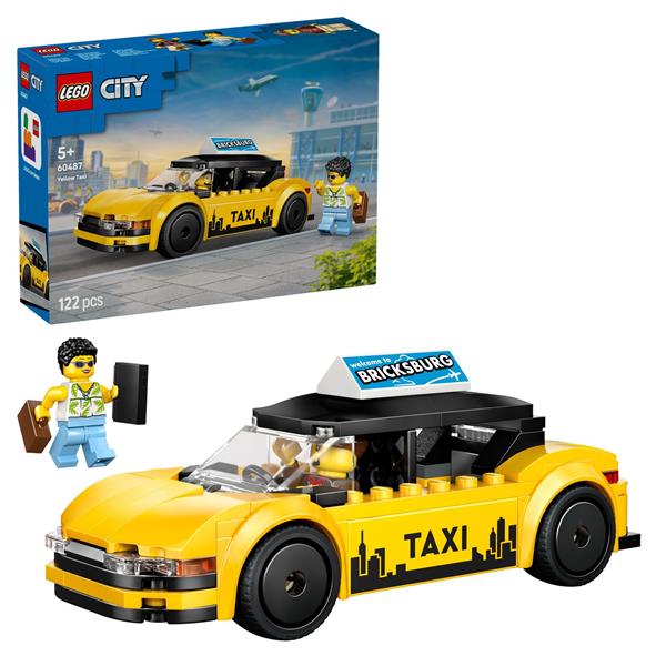 Конструктор LEGO City Жовте таксі 122 Деталі (60487)
